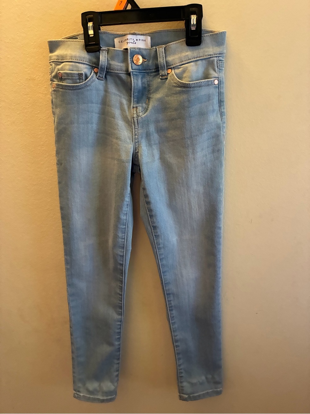 Celebrity Pink Pale Blue Skinny Jeans